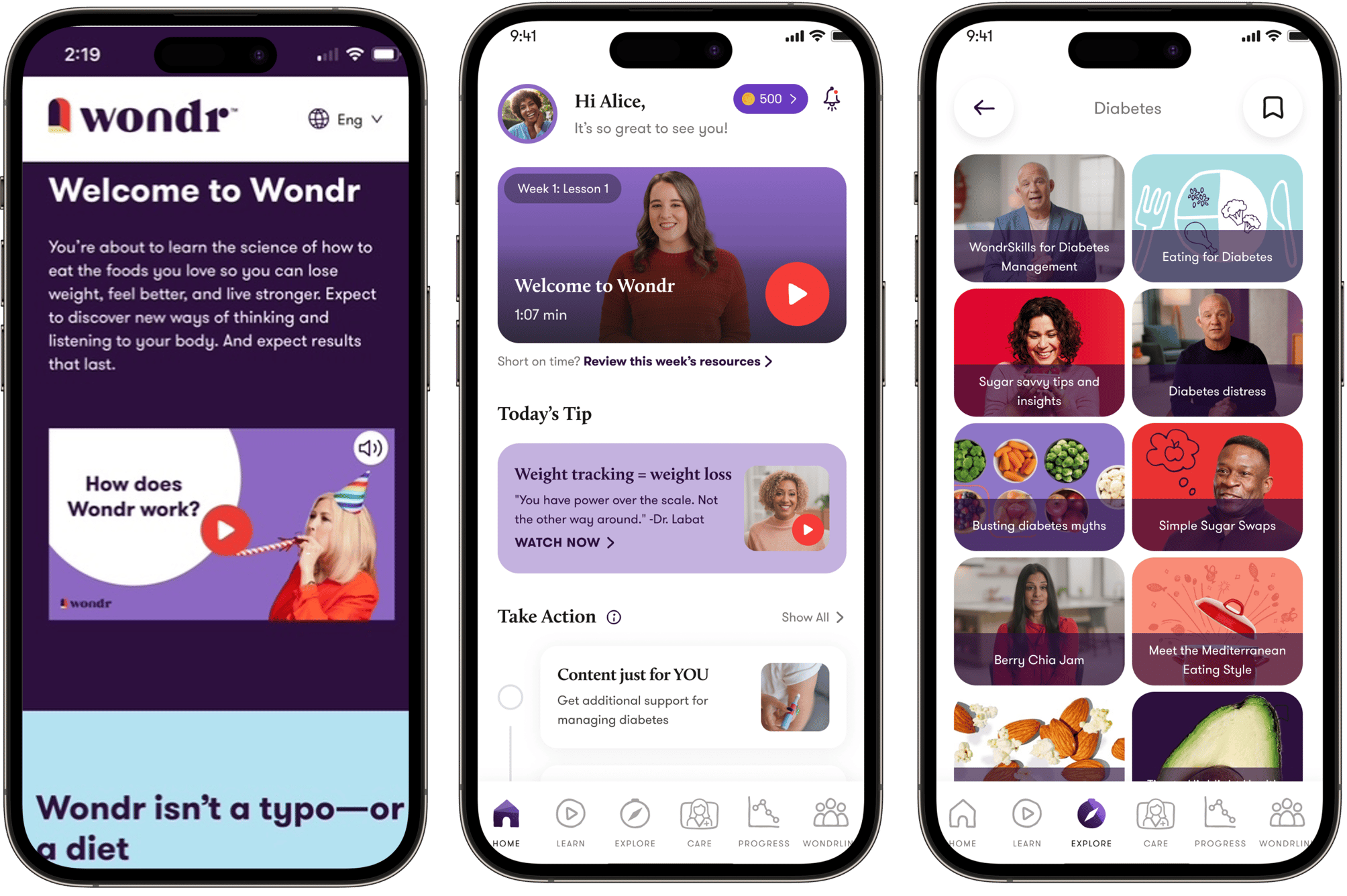 Wondr screenshots
